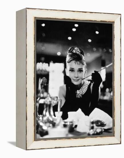 Audrey Hepburn. "Breakfast At Tiffany's" 1961, Directed by Blake Edwards-null-Framed Stretched Canvas