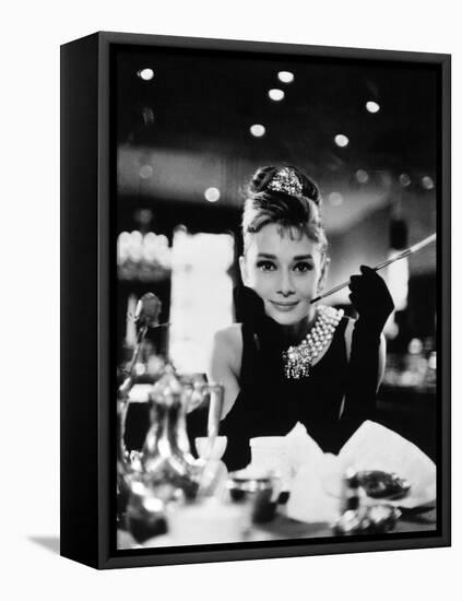 Audrey Hepburn. "Breakfast At Tiffany's" 1961, Directed by Blake Edwards-null-Framed Stretched Canvas