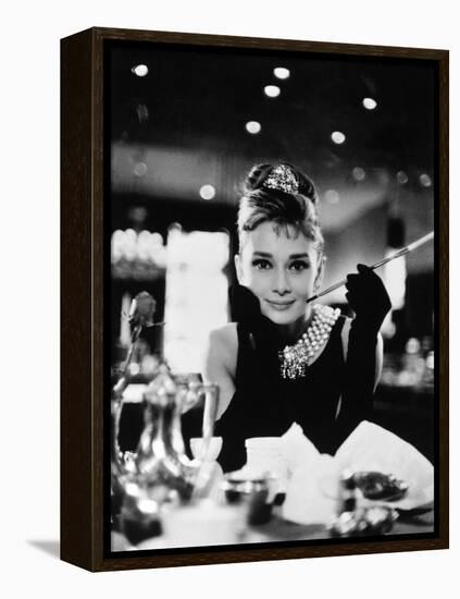 Audrey Hepburn. "Breakfast At Tiffany's" 1961, Directed by Blake Edwards-null-Framed Stretched Canvas