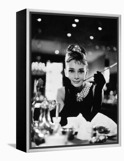 Audrey Hepburn. "Breakfast At Tiffany's" 1961, Directed by Blake Edwards-null-Framed Stretched Canvas