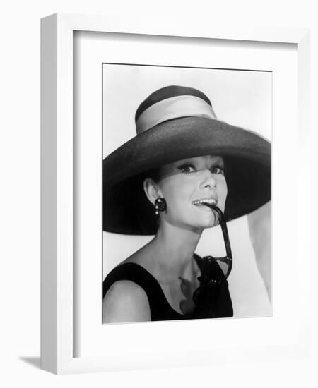 Audrey Hepburn. "Breakfast at Tiffany's" [1961], Directed by Blake Edwards.-null-Framed Premium Photographic Print