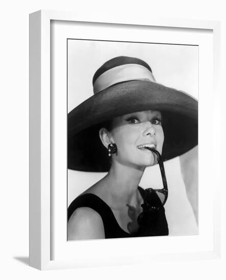 Audrey Hepburn. "Breakfast at Tiffany's" [1961], Directed by Blake Edwards.-null-Framed Photographic Print