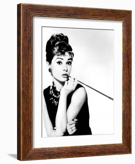 Audrey Hepburn. "Breakfast at Tiffany's" [1961], Directed by Blake Edwards.-null-Framed Photographic Print