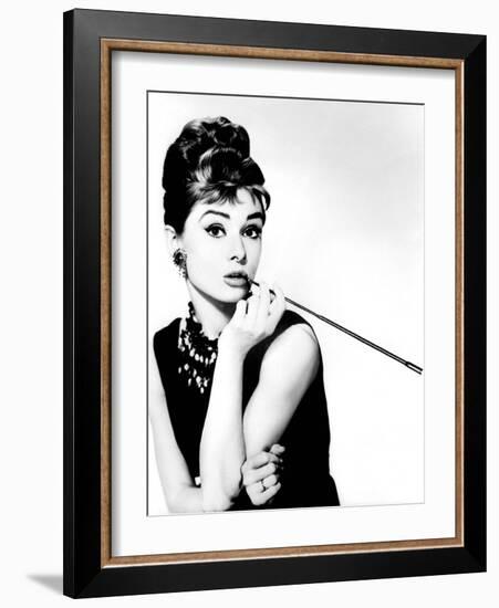 Audrey Hepburn. "Breakfast at Tiffany's" [1961], Directed by Blake Edwards.-null-Framed Photographic Print