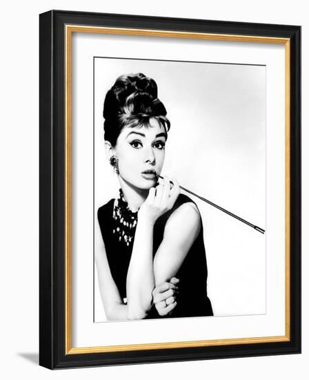 Audrey Hepburn. "Breakfast at Tiffany's" [1961], Directed by Blake Edwards.-null-Framed Photographic Print