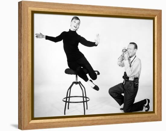 Audrey Hepburn, Fred Astaire. "Funny Face" 1957, Directed by Stanley Donen-null-Framed Premier Image Canvas