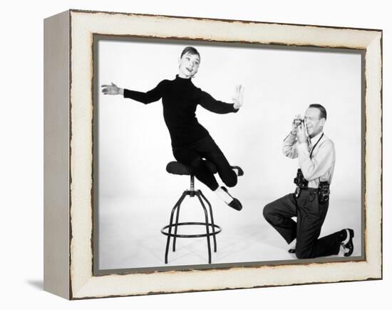 Audrey Hepburn, Fred Astaire. "Funny Face" 1957, Directed by Stanley Donen-null-Framed Premier Image Canvas