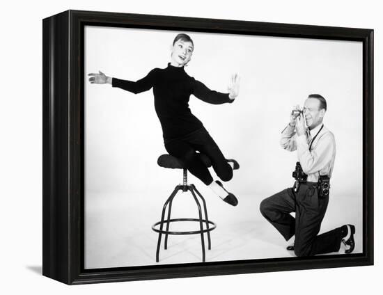 Audrey Hepburn, Fred Astaire. "Funny Face" 1957, Directed by Stanley Donen-null-Framed Premier Image Canvas