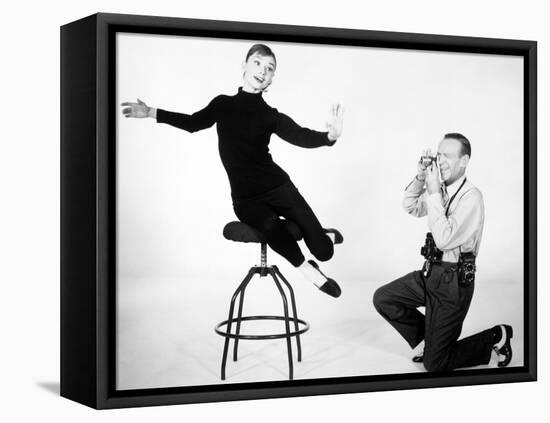 Audrey Hepburn, Fred Astaire. "Funny Face" 1957, Directed by Stanley Donen-null-Framed Premier Image Canvas