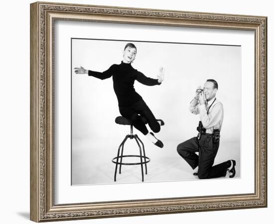 Audrey Hepburn, Fred Astaire. "Funny Face" 1957, Directed by Stanley Donen-null-Framed Photographic Print