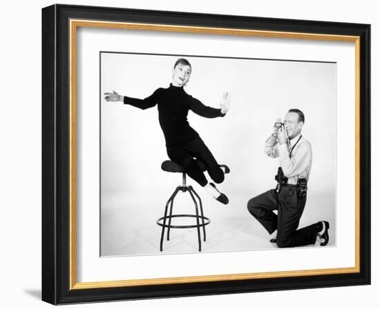 Audrey Hepburn, Fred Astaire. "Funny Face" 1957, Directed by Stanley Donen-null-Framed Photographic Print