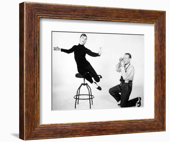 Audrey Hepburn, Fred Astaire. "Funny Face" 1957, Directed by Stanley Donen-null-Framed Photographic Print