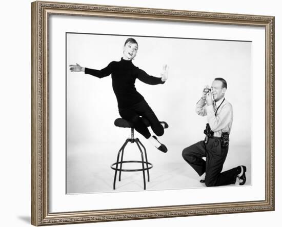 Audrey Hepburn, Fred Astaire. "Funny Face" 1957, Directed by Stanley Donen-null-Framed Photographic Print