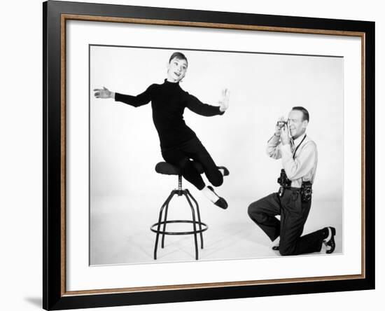 Audrey Hepburn, Fred Astaire. "Funny Face" 1957, Directed by Stanley Donen-null-Framed Photographic Print