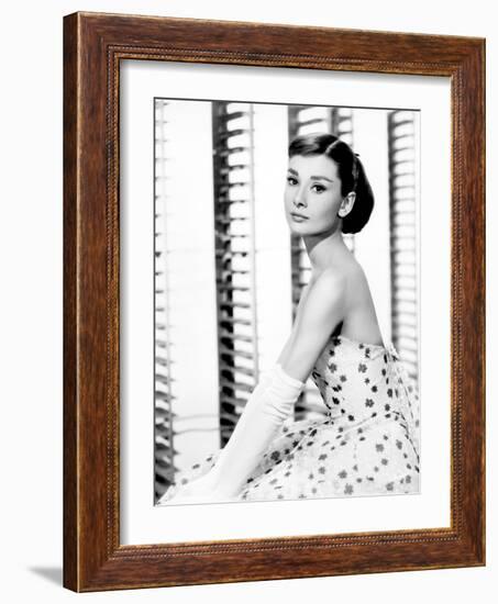 Audrey Hepburn, Funny Face, 1957-null-Framed Photographic Print