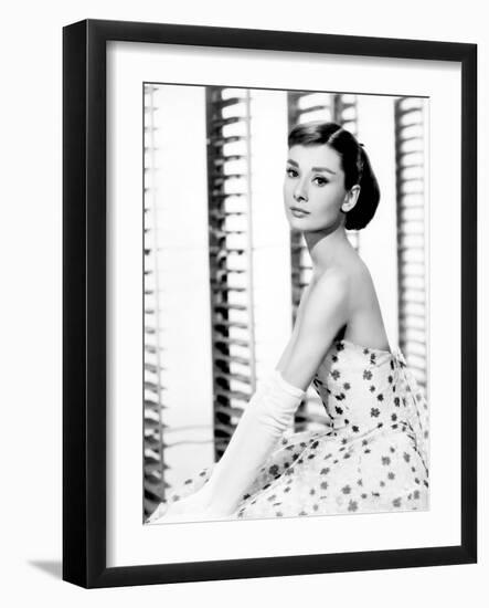 Audrey Hepburn, Funny Face, 1957-null-Framed Photographic Print