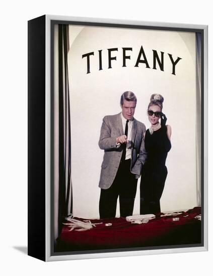 Audrey Hepburn, George Peppard. "Breakfast At Tiffany's" 1961, Directed by Blake Edwards-null-Framed Premier Image Canvas