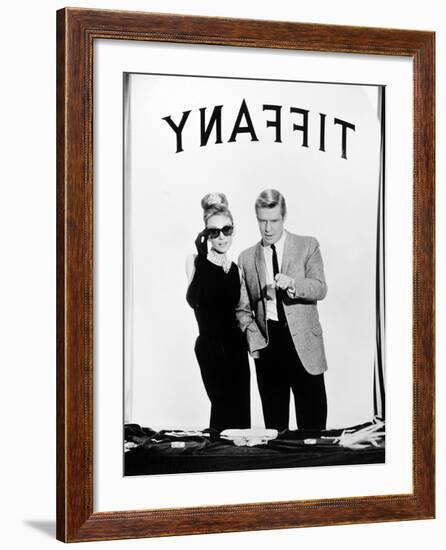 Audrey Hepburn, George Peppard. "Breakfast At Tiffany's" 1961, Directed by Blake Edwards-null-Framed Photographic Print