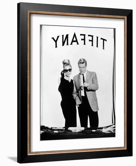 Audrey Hepburn, George Peppard. "Breakfast At Tiffany's" 1961, Directed by Blake Edwards-null-Framed Photographic Print