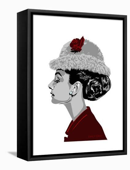 Audrey Hepburn - I Believe in Red-Emily Gray-Framed Premier Image Canvas