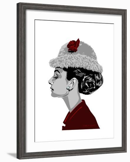 Audrey Hepburn - I Believe in Red-Emily Gray-Framed Giclee Print