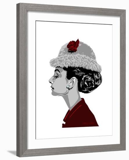 Audrey Hepburn - I Believe in Red-Emily Gray-Framed Giclee Print