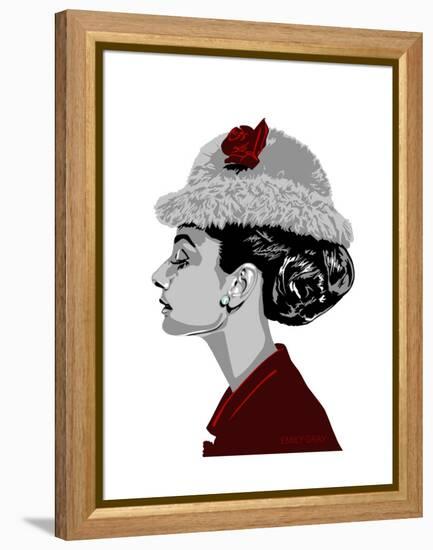 Audrey Hepburn - I Believe in Red-Emily Gray-Framed Stretched Canvas