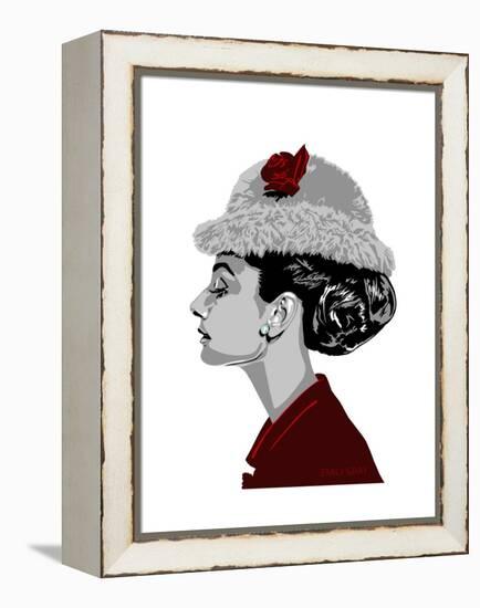 Audrey Hepburn - I Believe in Red-Emily Gray-Framed Stretched Canvas