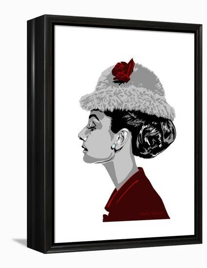 Audrey Hepburn - I Believe in Red-Emily Gray-Framed Stretched Canvas