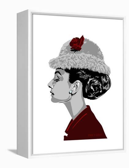 Audrey Hepburn - I Believe in Red-Emily Gray-Framed Stretched Canvas