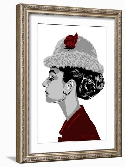 Audrey Hepburn - I Believe in Red-Emily Gray-Framed Giclee Print