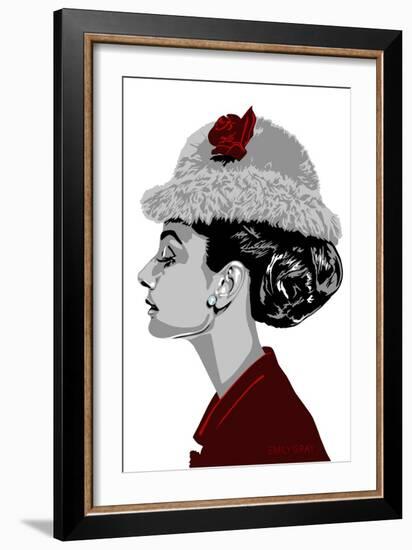 Audrey Hepburn - I Believe in Red-Emily Gray-Framed Giclee Print