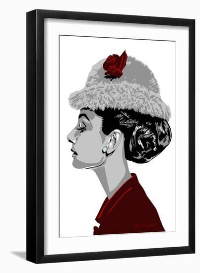 Audrey Hepburn - I Believe in Red-Emily Gray-Framed Giclee Print