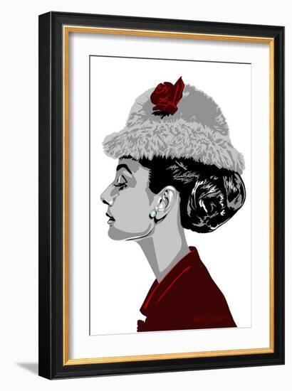 Audrey Hepburn - I Believe in Red-Emily Gray-Framed Giclee Print