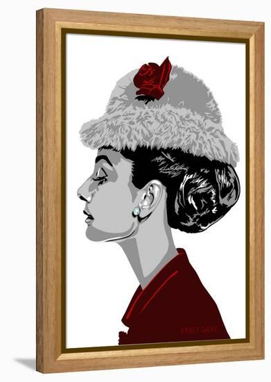 Audrey Hepburn - I Believe in Red-Emily Gray-Framed Premier Image Canvas