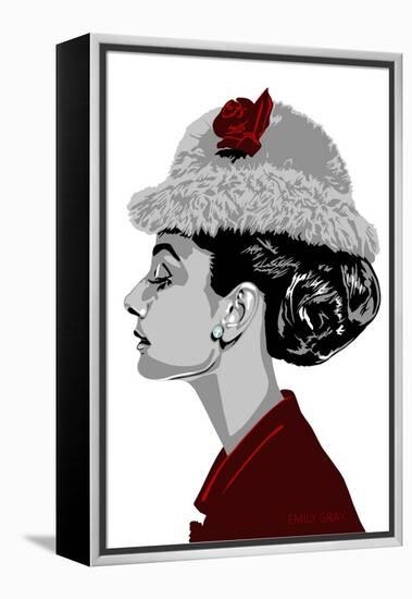 Audrey Hepburn - I Believe in Red-Emily Gray-Framed Premier Image Canvas