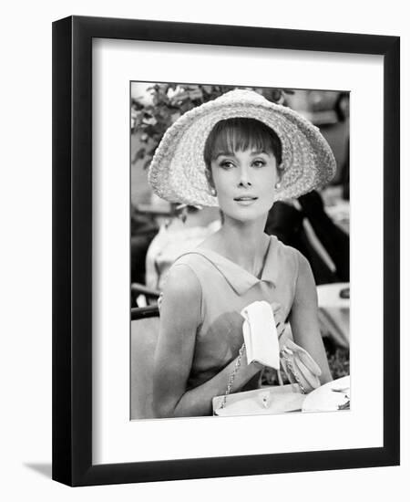 Audrey Hepburn. "Paris When It Sizzles" [1964], Directed by Richard Quine.-null-Framed Premium Photographic Print