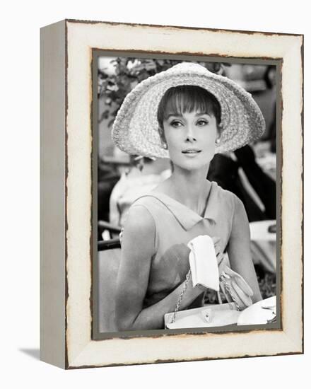 Audrey Hepburn. "Paris When It Sizzles" [1964], Directed by Richard Quine.-null-Framed Premier Image Canvas