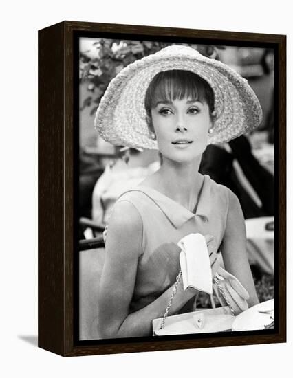 Audrey Hepburn. "Paris When It Sizzles" [1964], Directed by Richard Quine.-null-Framed Premier Image Canvas