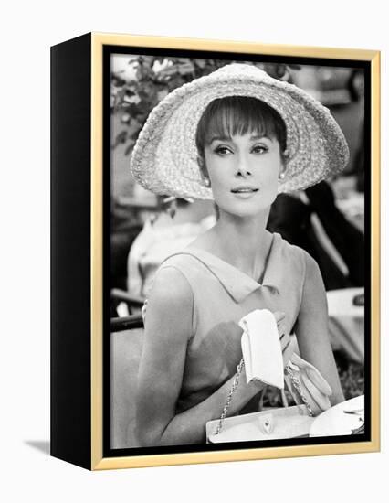 Audrey Hepburn. "Paris When It Sizzles" [1964], Directed by Richard Quine.-null-Framed Premier Image Canvas