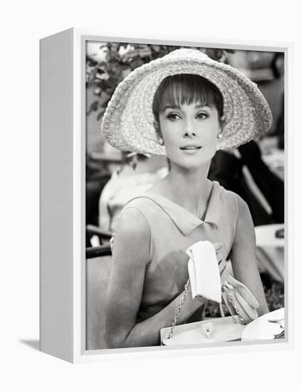 Audrey Hepburn. "Paris When It Sizzles" [1964], Directed by Richard Quine.-null-Framed Premier Image Canvas