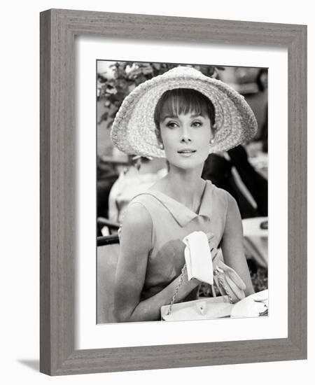 Audrey Hepburn. "Paris When It Sizzles" [1964], Directed by Richard Quine.-null-Framed Photographic Print