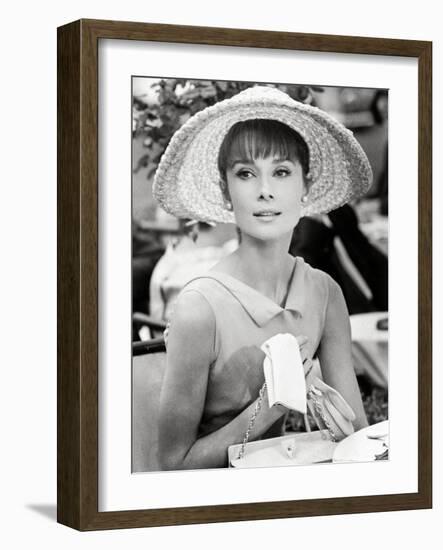 Audrey Hepburn. "Paris When It Sizzles" [1964], Directed by Richard Quine.-null-Framed Photographic Print