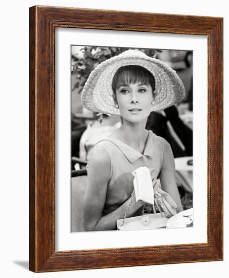 Audrey Hepburn. "Paris When It Sizzles" [1964], Directed by Richard Quine.-null-Framed Photographic Print