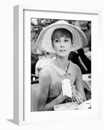 Audrey Hepburn. "Paris When It Sizzles" [1964], Directed by Richard Quine.-null-Framed Photographic Print