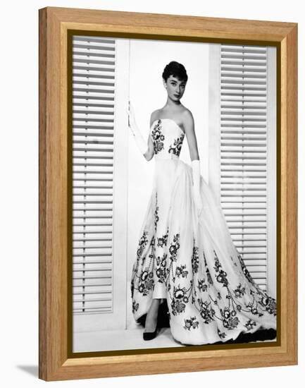 Audrey Hepburn. "Sabrina Fair" 1954, "Sabrina" Directed by Billy Wilder. Custome by Edith Head-null-Framed Premier Image Canvas