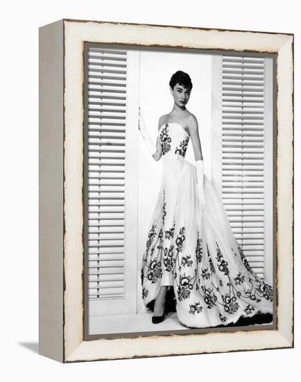 Audrey Hepburn. "Sabrina Fair" 1954, "Sabrina" Directed by Billy Wilder. Custome by Edith Head-null-Framed Premier Image Canvas