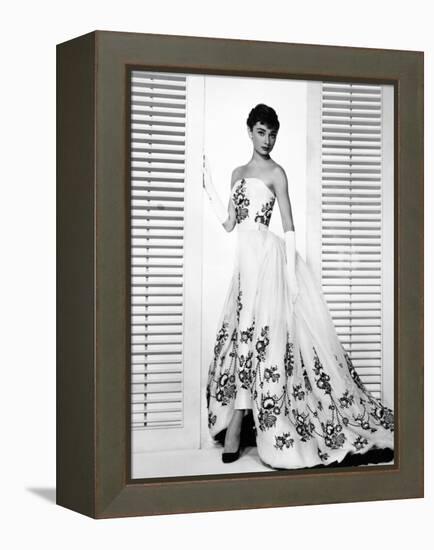 Audrey Hepburn. "Sabrina Fair" 1954, "Sabrina" Directed by Billy Wilder. Custome by Edith Head-null-Framed Premier Image Canvas