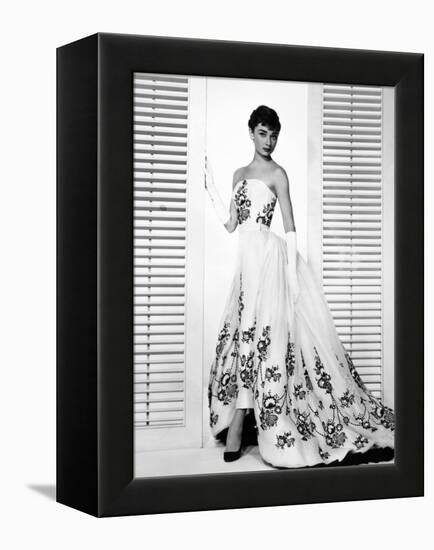 Audrey Hepburn. "Sabrina Fair" 1954, "Sabrina" Directed by Billy Wilder. Custome by Edith Head-null-Framed Premier Image Canvas