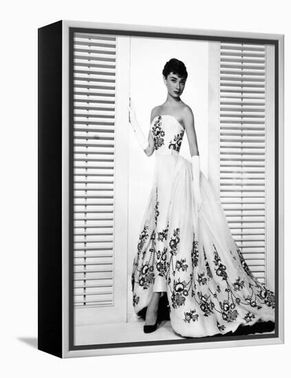 Audrey Hepburn. "Sabrina Fair" 1954, "Sabrina" Directed by Billy Wilder. Custome by Edith Head-null-Framed Premier Image Canvas